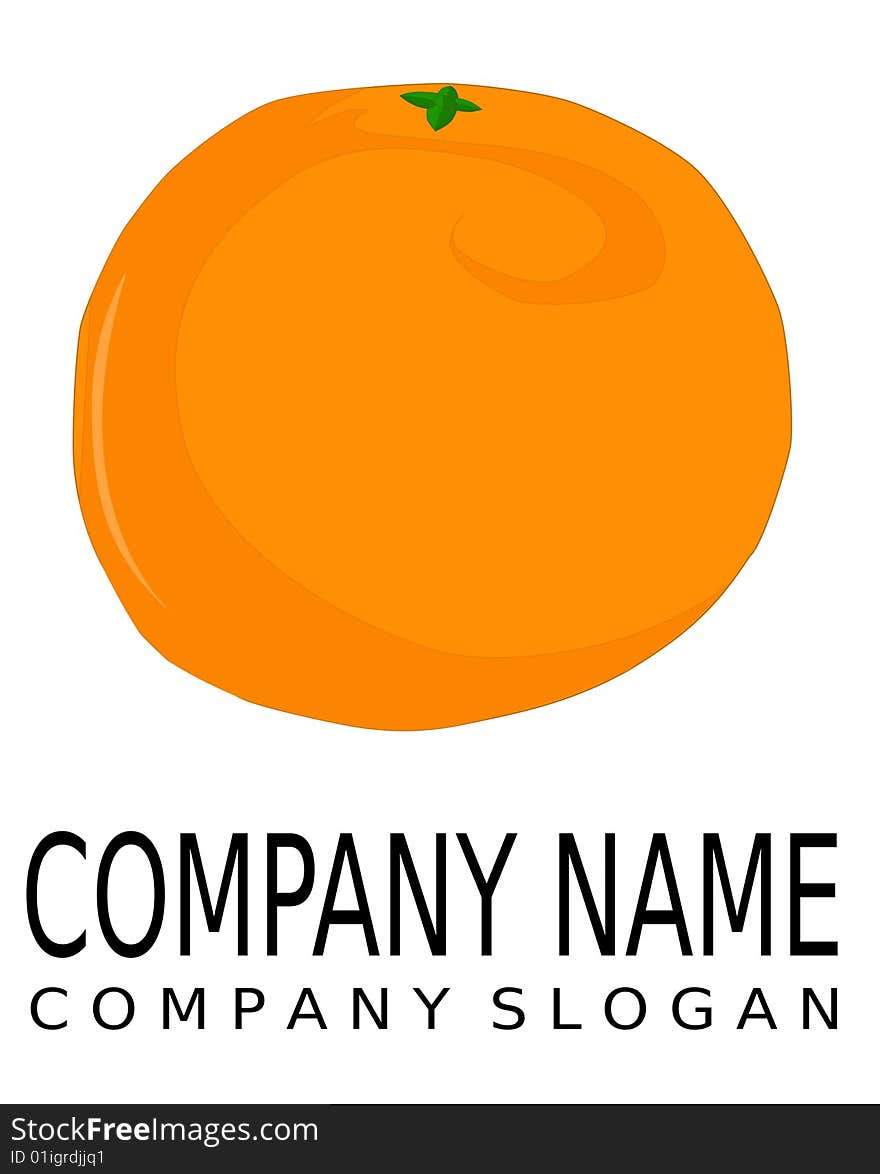 A simple and clean company logo with an orange. It may be used for different kind of works, not just as a logo. A simple and clean company logo with an orange. It may be used for different kind of works, not just as a logo.