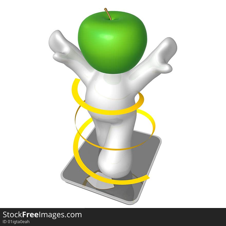 Apples for diet food icon figure illustration