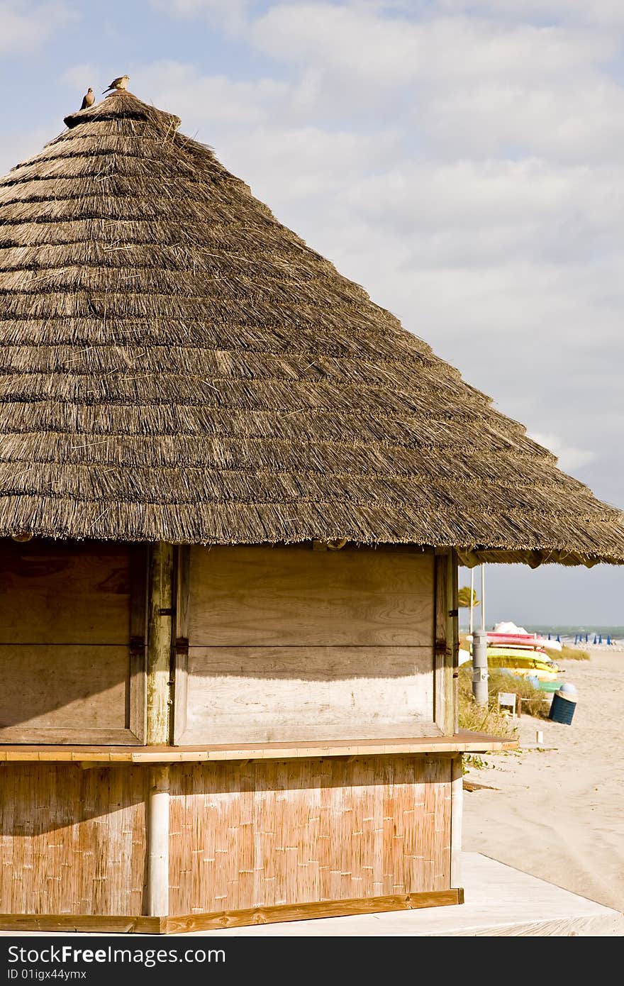 Beachside Straw Hut Closed