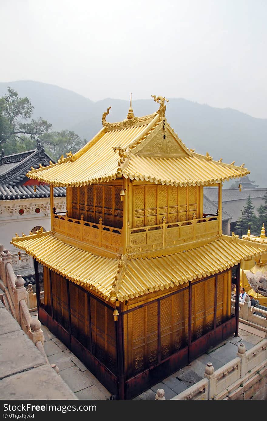 The gold house in china,buddha place