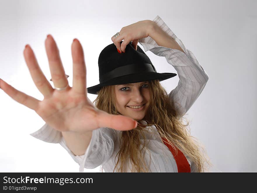 Beautiful girl with hat