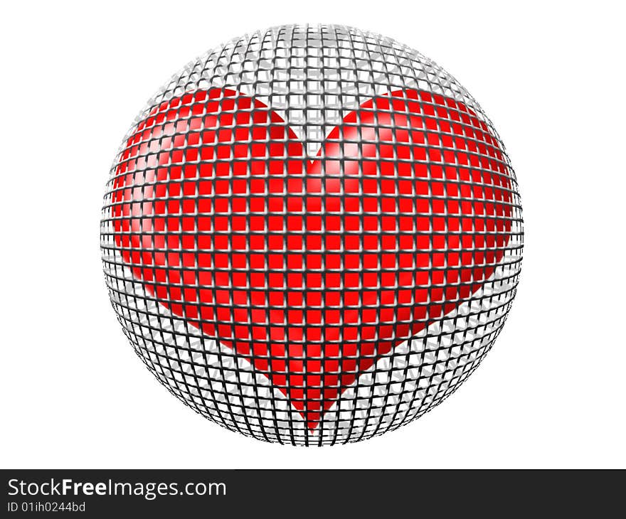 Heart in sphere