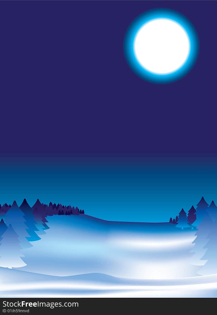 Snow Night Background