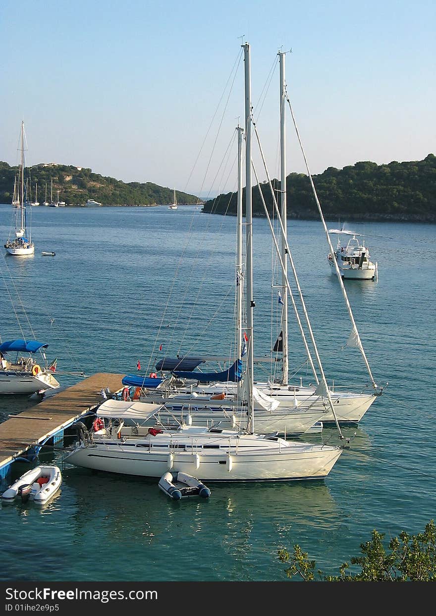 Tiny harbor near Mourtos, Greece. Tiny harbor near Mourtos, Greece