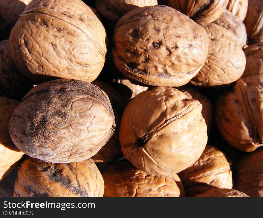 Pile of Some Walnuts - close up