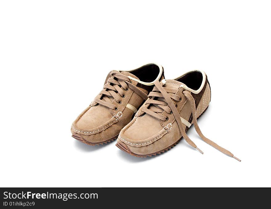 Pair of casual shoe isolated. Pair of casual shoe isolated