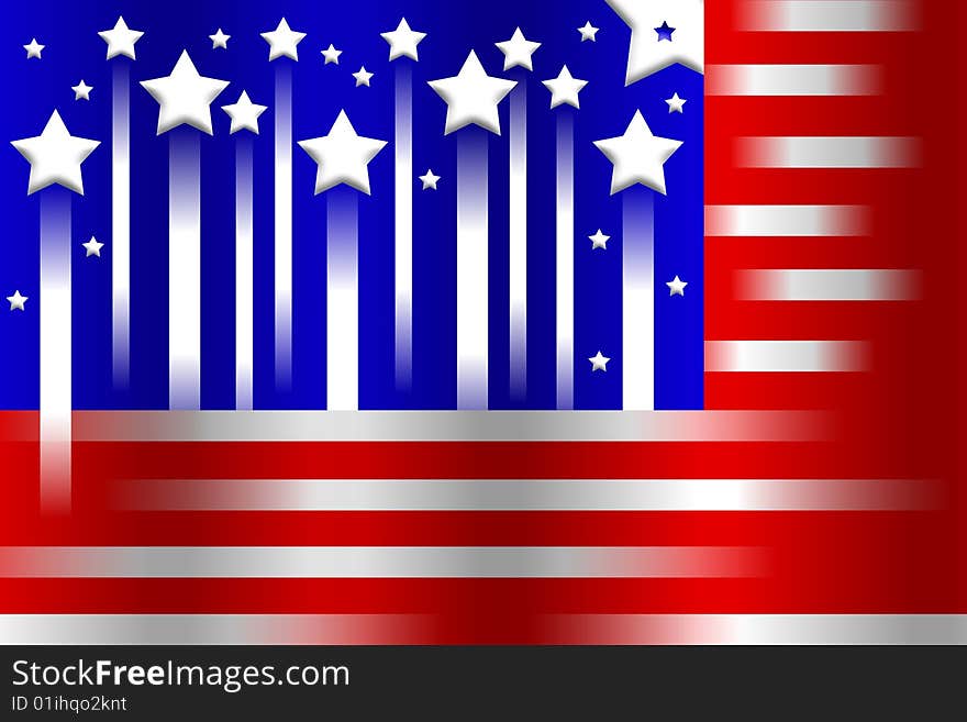 American Flag Stylized Background