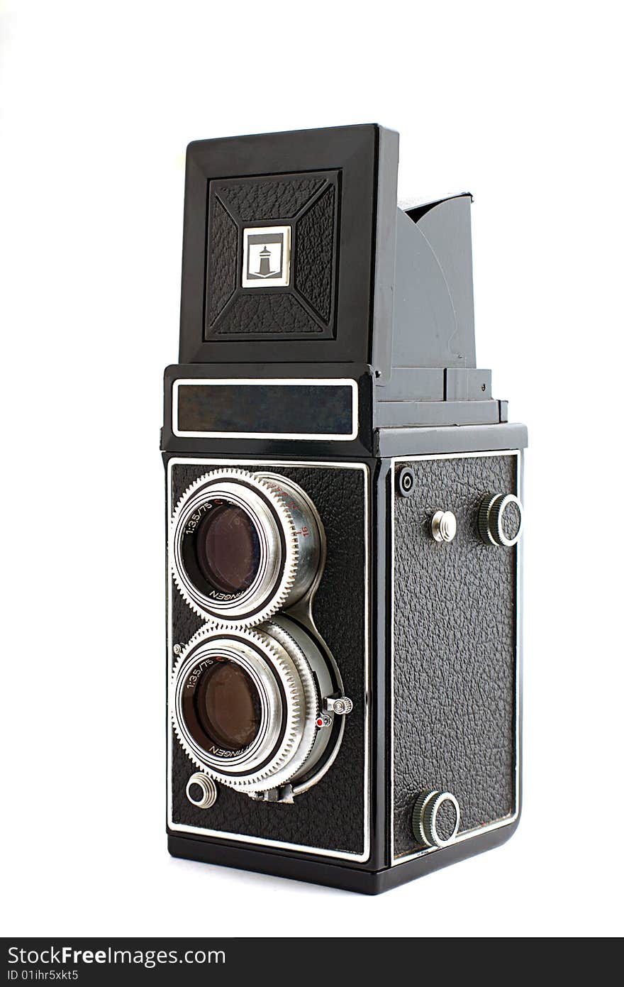 Vintage twin lens medium format camera. Vintage twin lens medium format camera