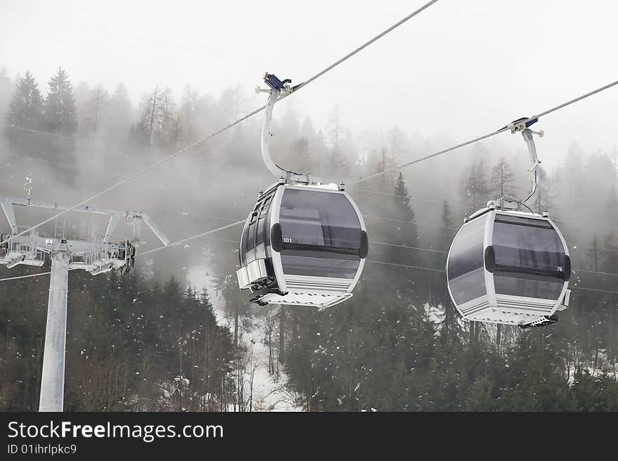 Gondola in italian dolomites