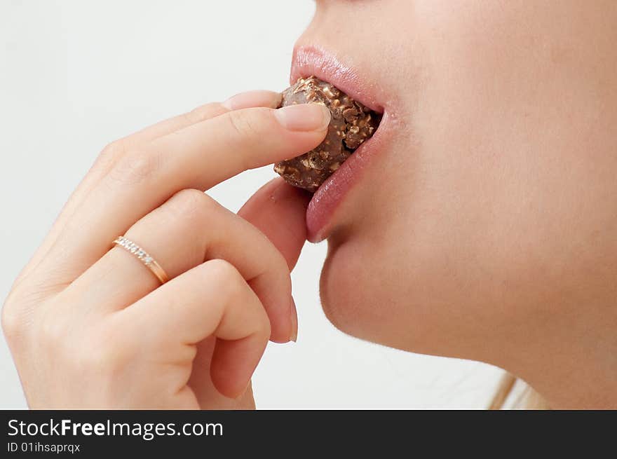 Girl Eating Chocolate