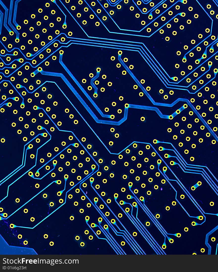 Close-up veew of the abstract microcircuit. Close-up veew of the abstract microcircuit.