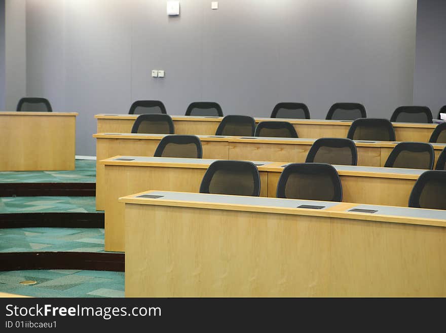 A large with empty classroom