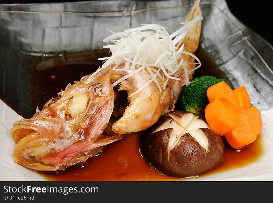 Fish on dish,Japanese food