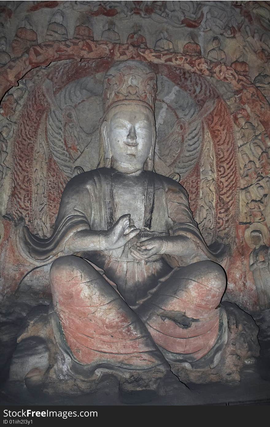 The buddha with exquisite carving and beautiful colors, in Yungang Grottoes, Datong, Shanxi province, China. The buddha with exquisite carving and beautiful colors, in Yungang Grottoes, Datong, Shanxi province, China.