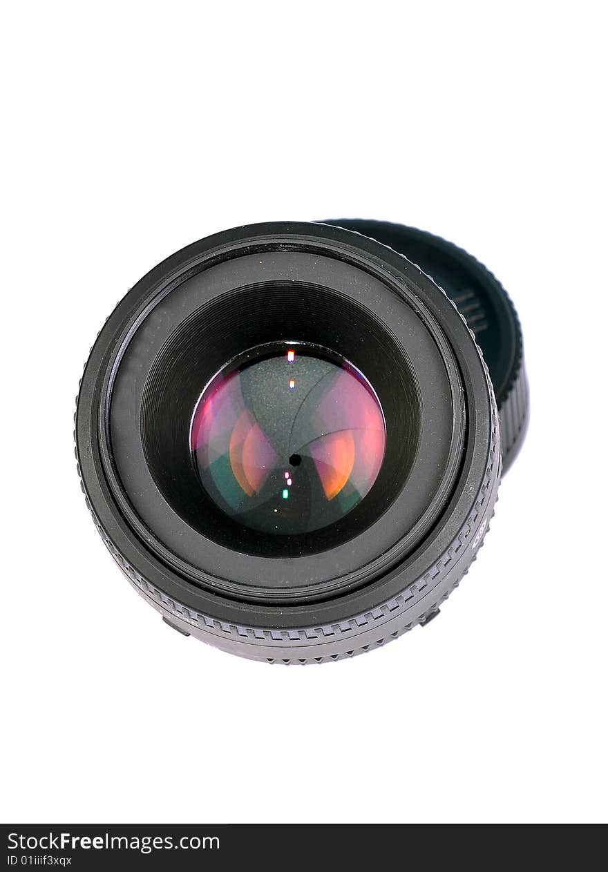 Lense isolated on white background