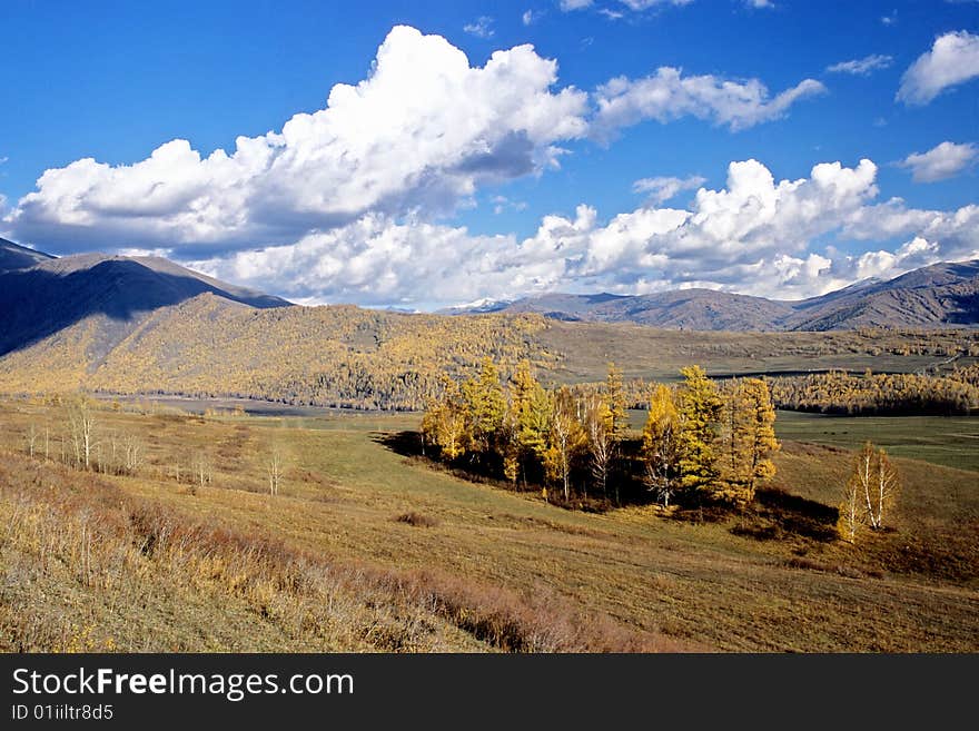 China/Xinjiang: fall in Hemu Village