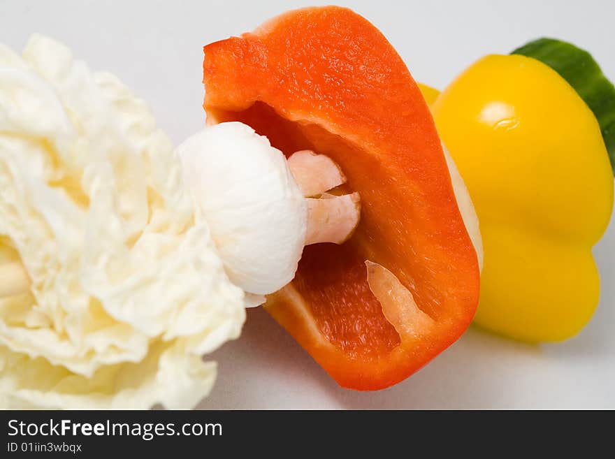 Stock photo: an image of fresh vegetables closeup