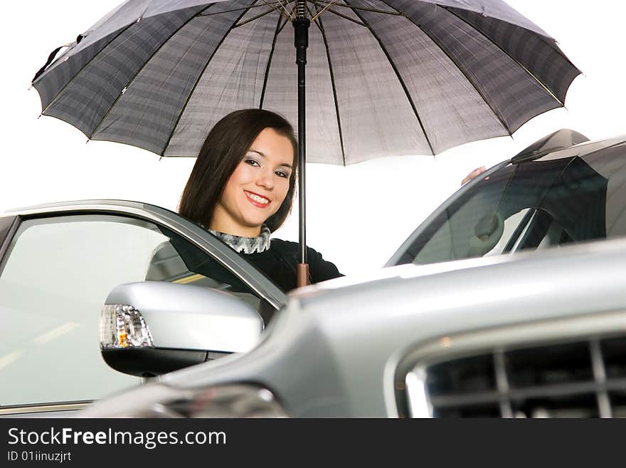 Pretty women and car