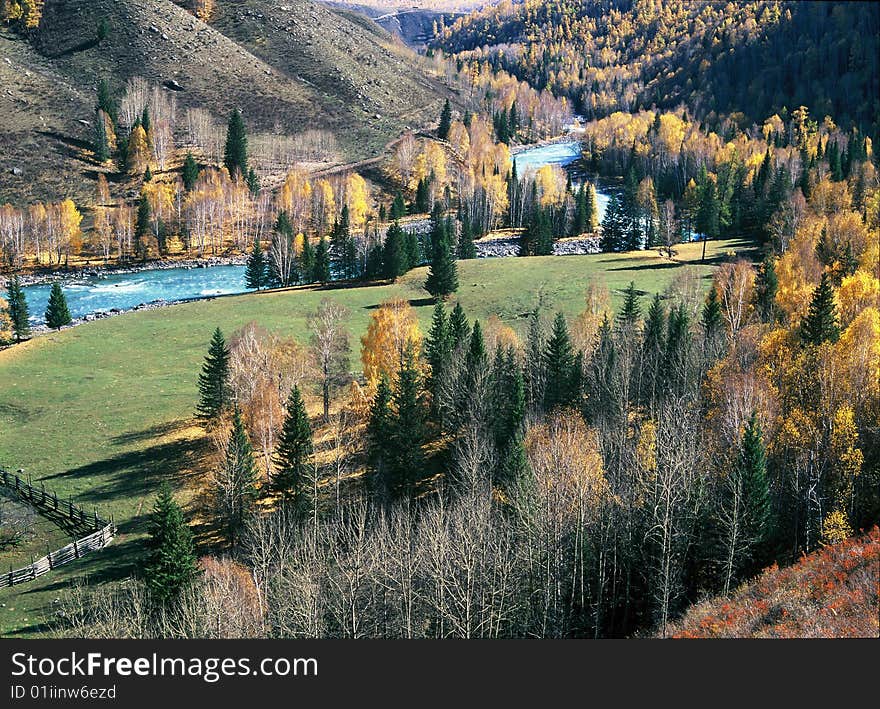 China/Xinjiang: Fall in Jiadengyu