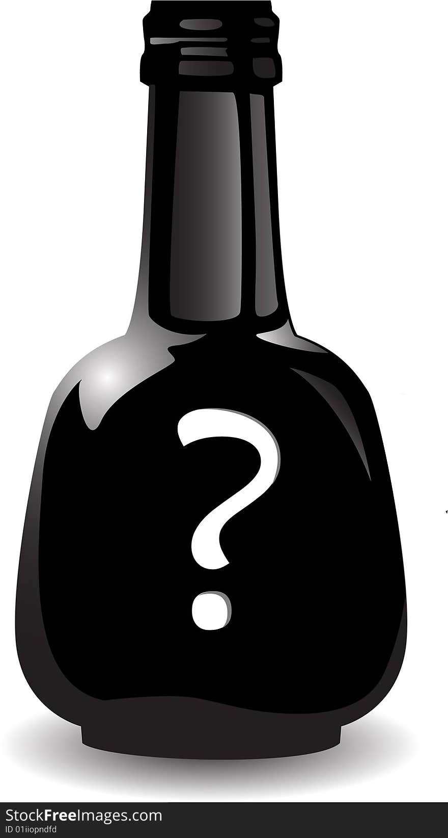 The vector black bottle of the poison