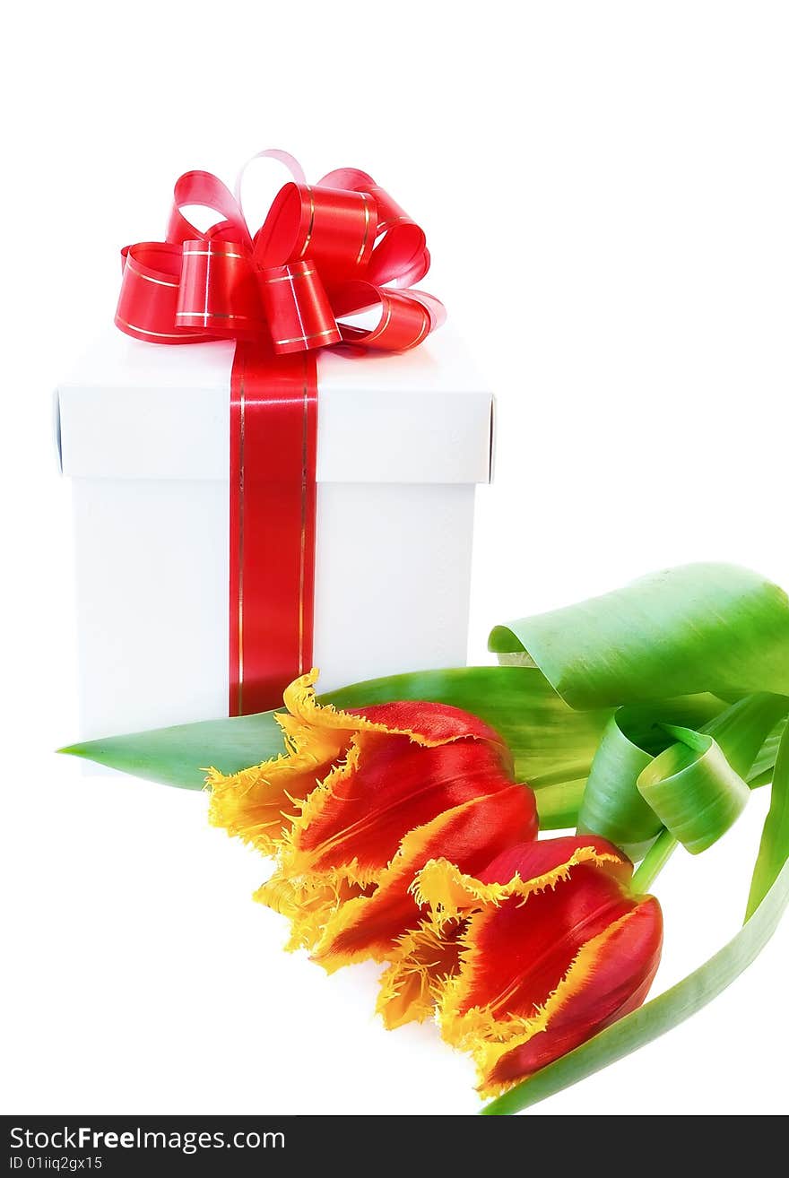 Present and tulips