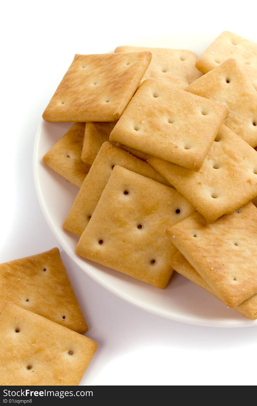 Cookies on plate isolated on white backgrounds