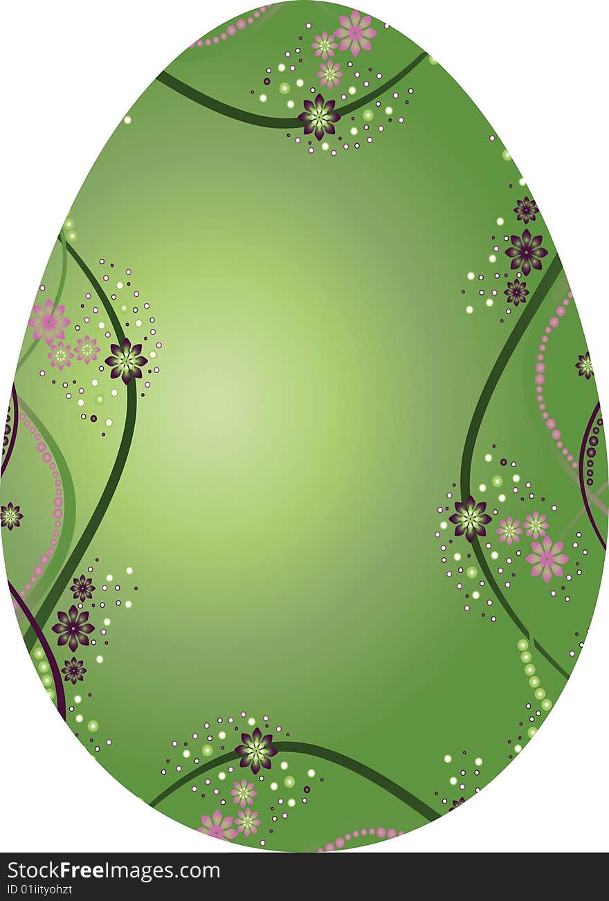 Egg with flower