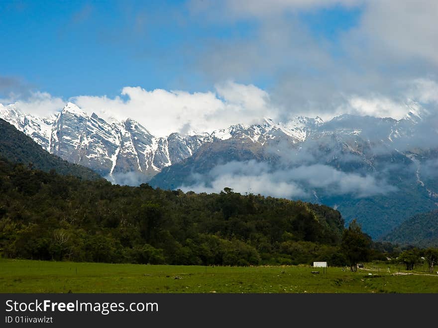 Southern Alps in New Zealand