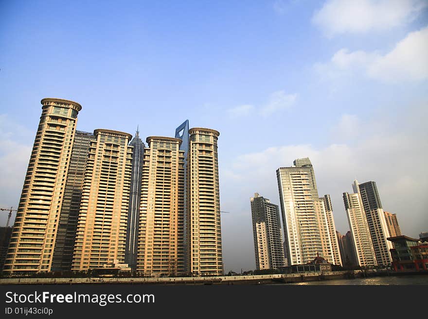 The modern building in shanghai.