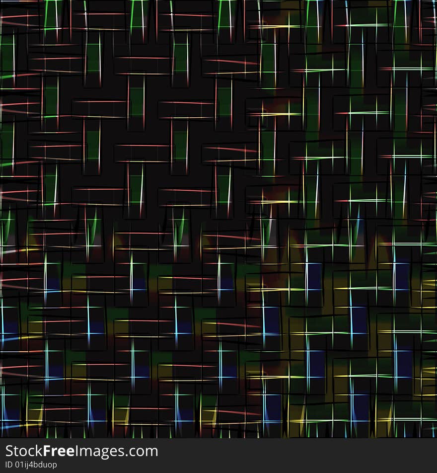 Abstract pattern of fire light lines on black background. Abstract pattern of fire light lines on black background