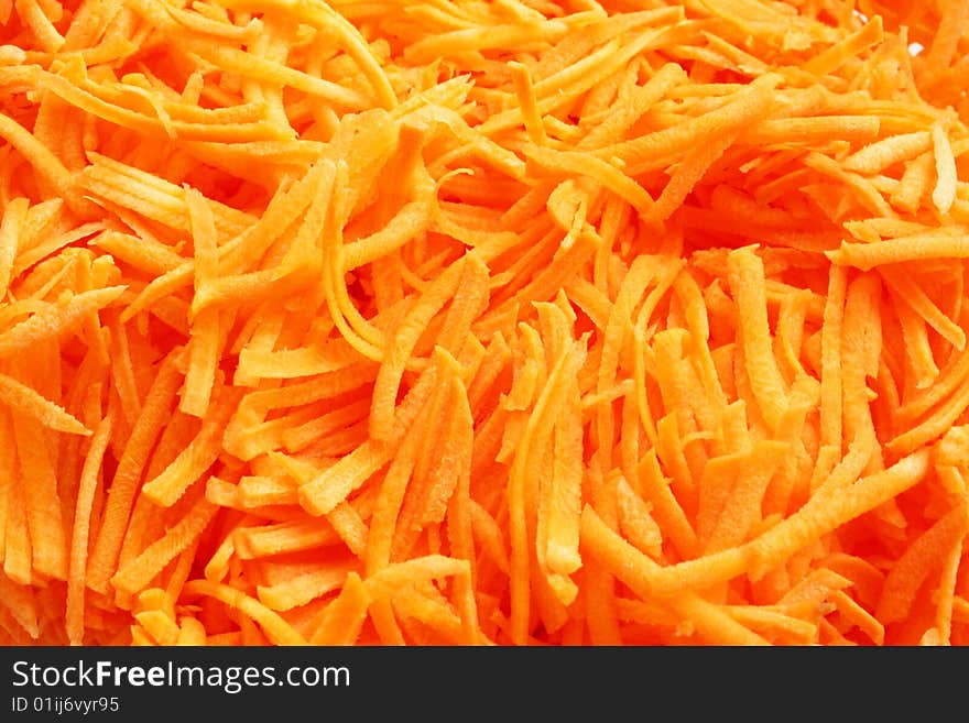 Salad from sliced carrots for a dietary dining