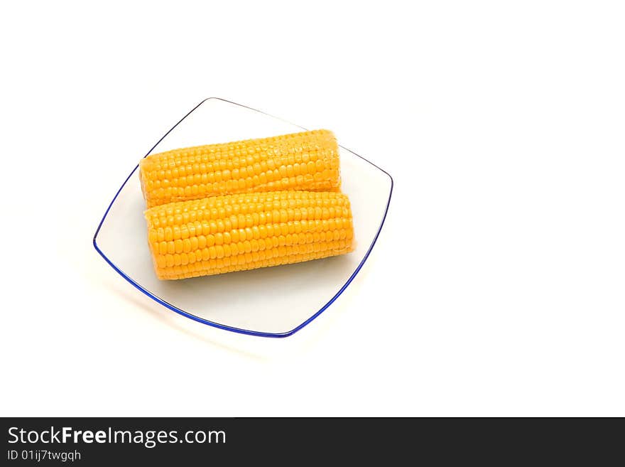 Corn on a plate