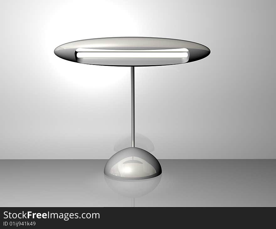 3D image with a desk lamp