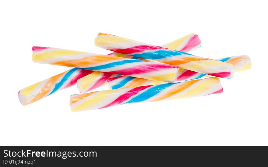 Colored Candy Sticks Isolated