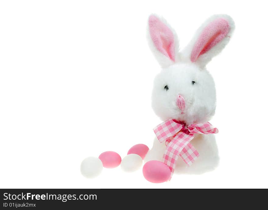 Easter bunny isolated on a white background