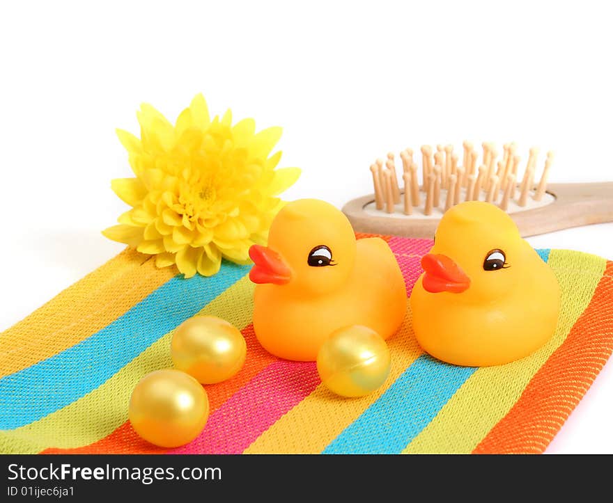 Two yellow ducks