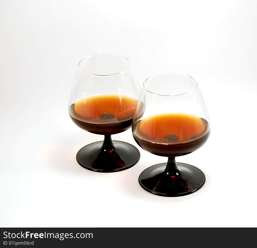 Two glasses of cognac