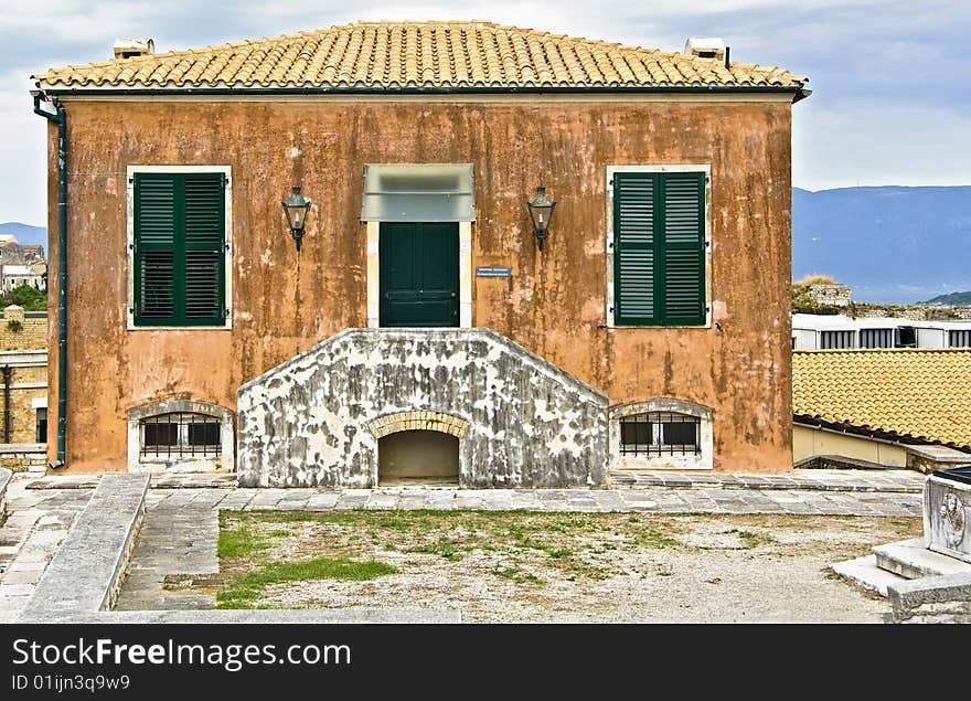 Old historic house at Corfu island in Greece. Old historic house at Corfu island in Greece