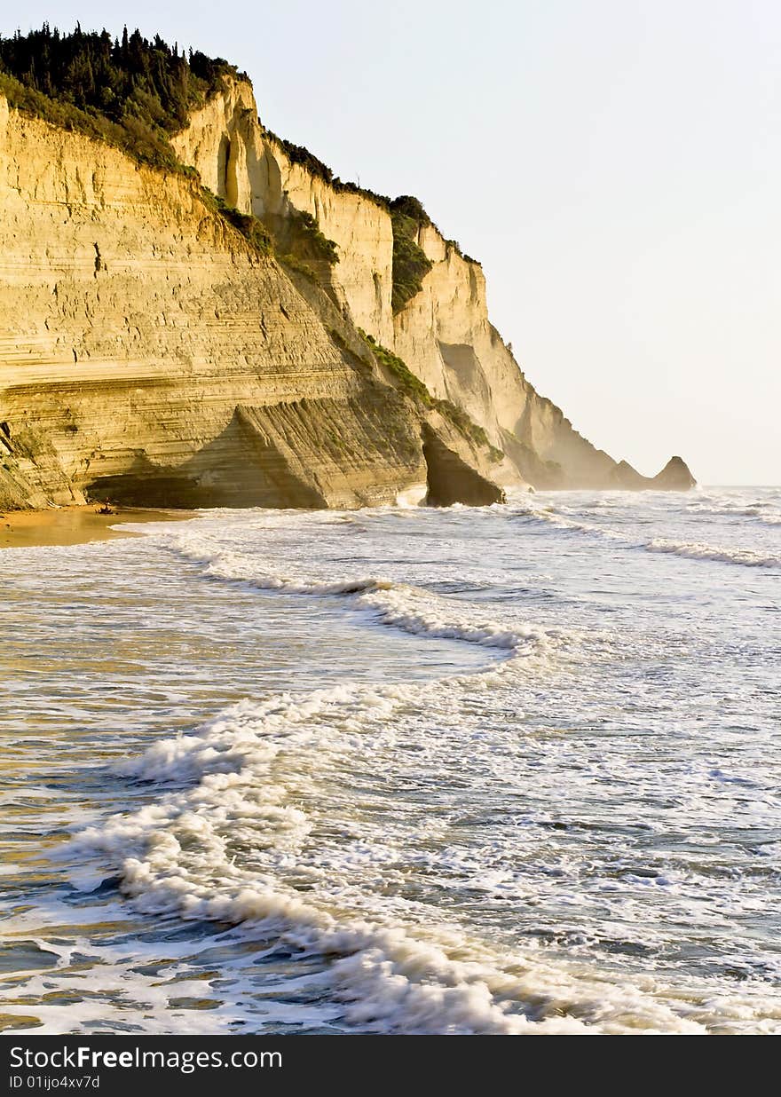 Cliff At Corfu, Greece