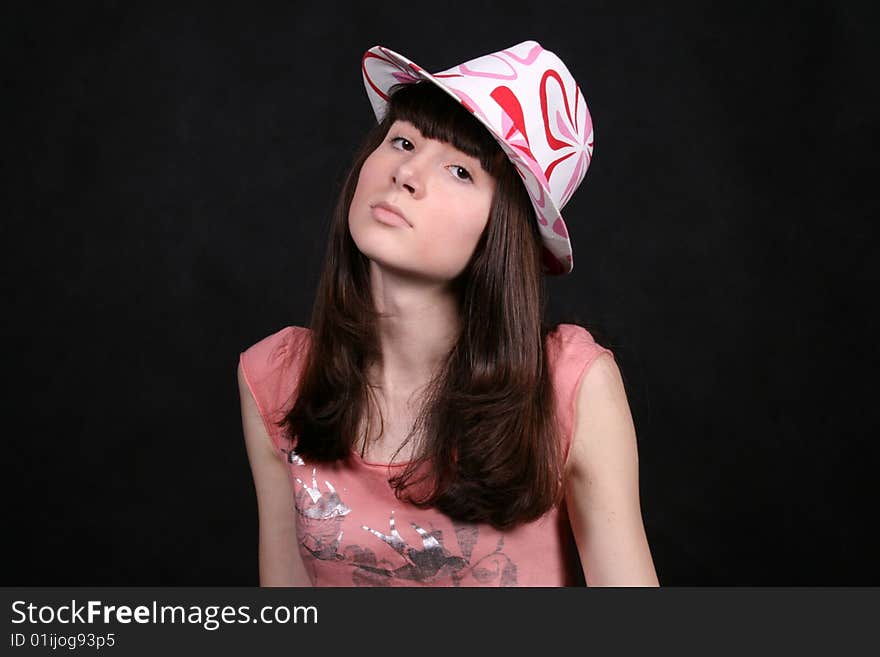 Studio portrait of a graceful girl