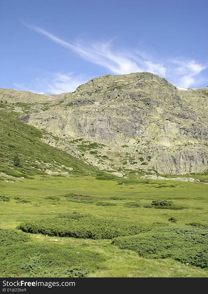 Summer in hacksaw of Guadarrama, Madrid, Spain