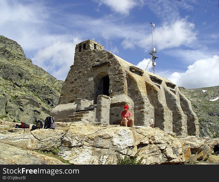 Zabala refuge in the Natural Park of Guadarrama, in the hacksaw of Guadarrama, Spain. Zabala refuge in the Natural Park of Guadarrama, in the hacksaw of Guadarrama, Spain