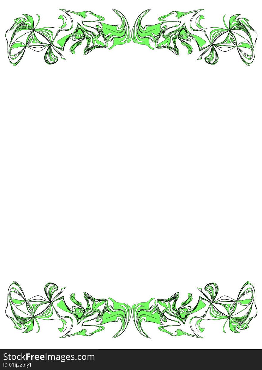 Floral green and black ornament. AI file is attached. Floral green and black ornament. AI file is attached.