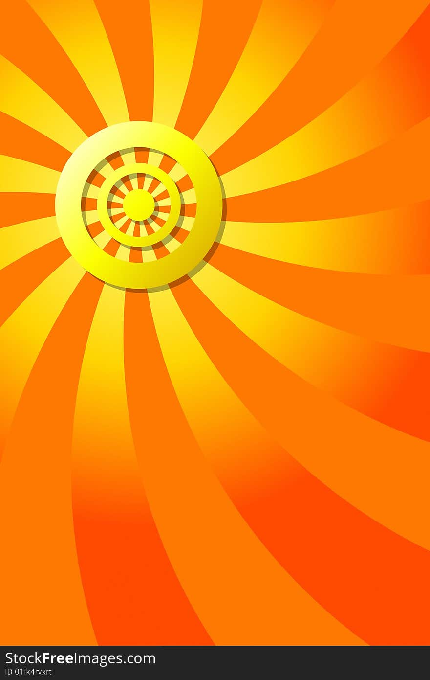 Vector illustration of Abstract Orange