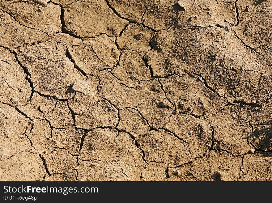 Cracks on a surface - the soil erosion