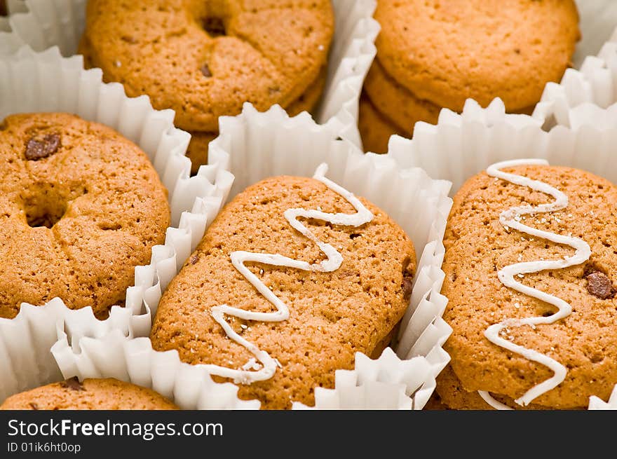 Assortment of crisp cookies