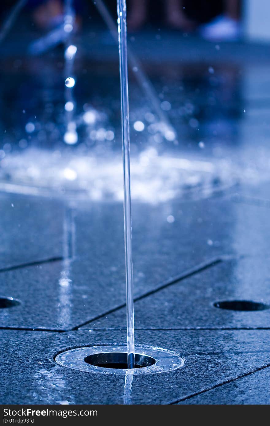 Water coming out of the fountain. Water coming out of the fountain.