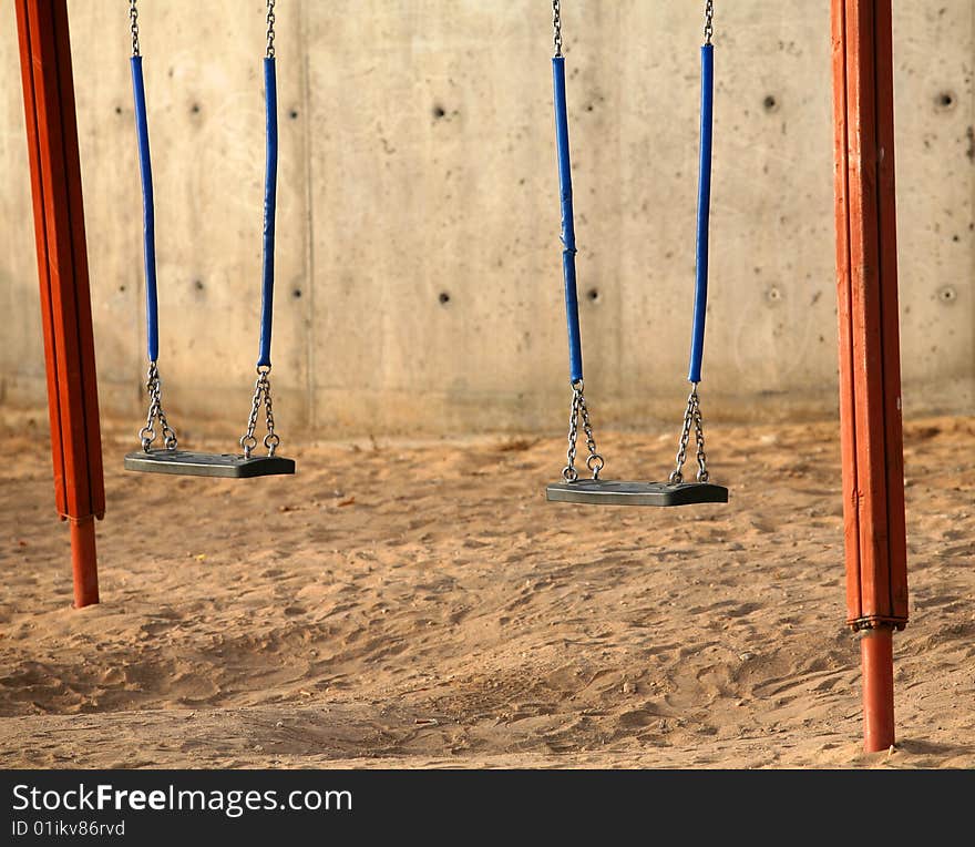 Swing set on street on Tenerife island