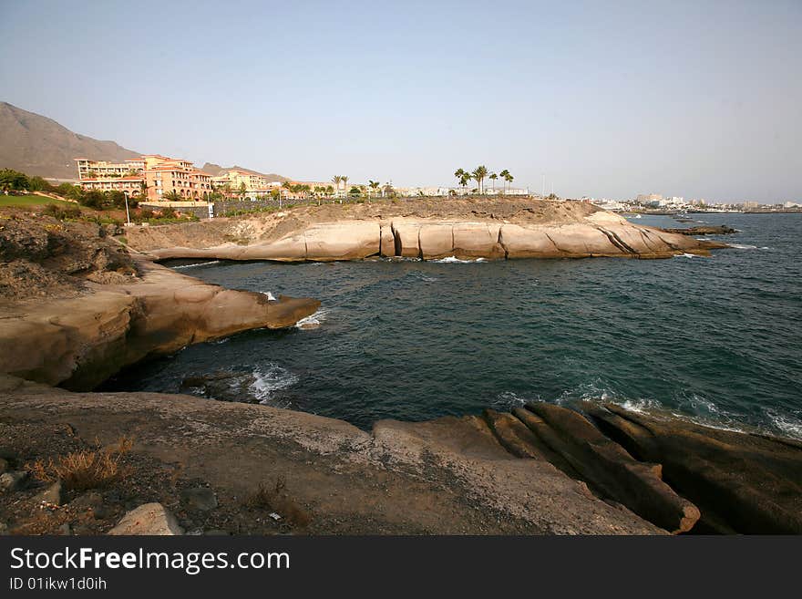 Stone coast on Tenerife, Canary island. Stone coast on Tenerife, Canary island