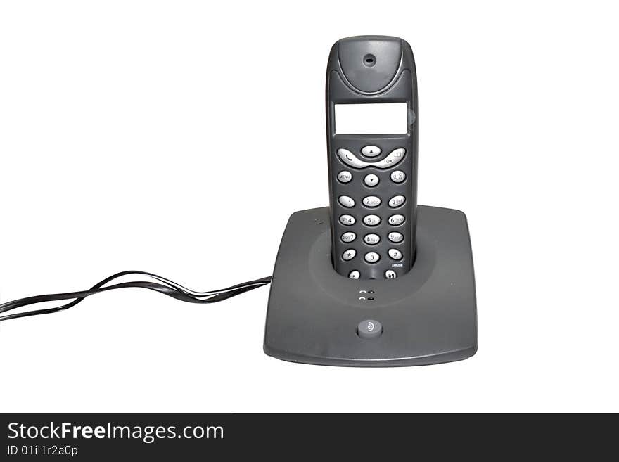 Telephone under the white background